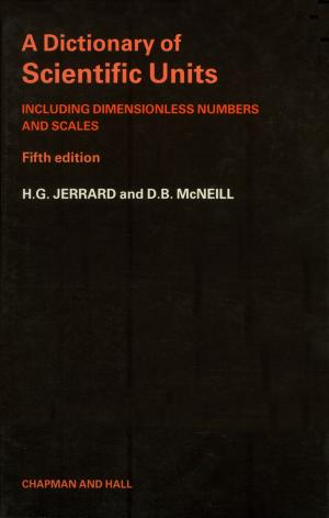 Cover of the book A Dictionary of Scientific Units by V. Vycinas