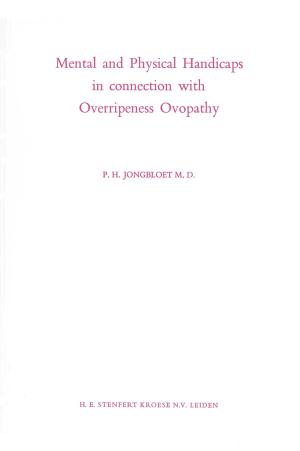 Cover of the book Mental and Physical Handicaps in connection with Overripeness Ovopathy by Josip Kleczek