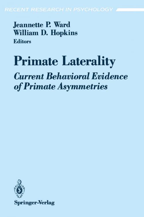 Cover of the book Primate Laterality by , Springer New York