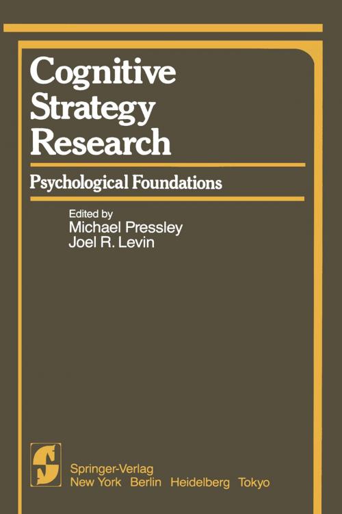 Cover of the book Cognitive Strategy Research by , Springer New York