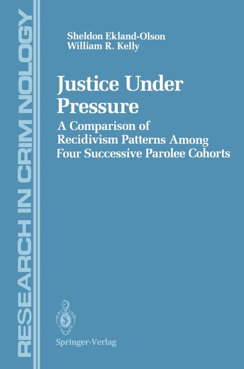 Cover of the book Justice Under Pressure by Sheldon Ekland-Olson, H.-J. Joo, J. Olbrich, M. Eisenberg, William R. Kelly, Springer New York