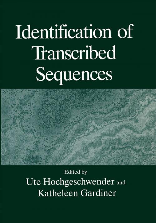 Cover of the book Identification of Transcribed Sequences by , Springer US