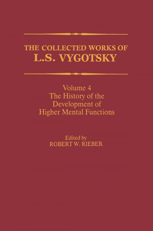 Cover of the book The Collected Works of L. S. Vygotsky by Joseph Glick, Springer US