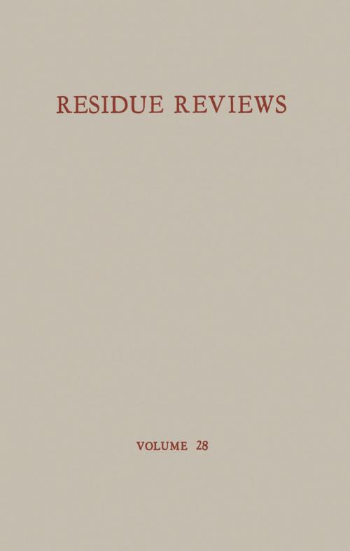 Cover of the book Residue Reviews / Rückstands-Berichte by Francis A. Gunther, Springer New York