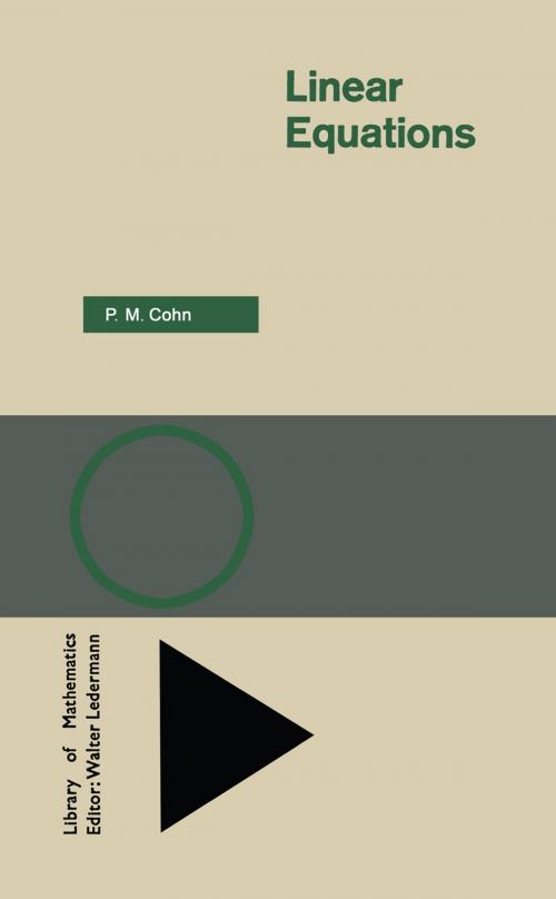 Cover of the book Linear Equations by P. M. Cohn, Springer US