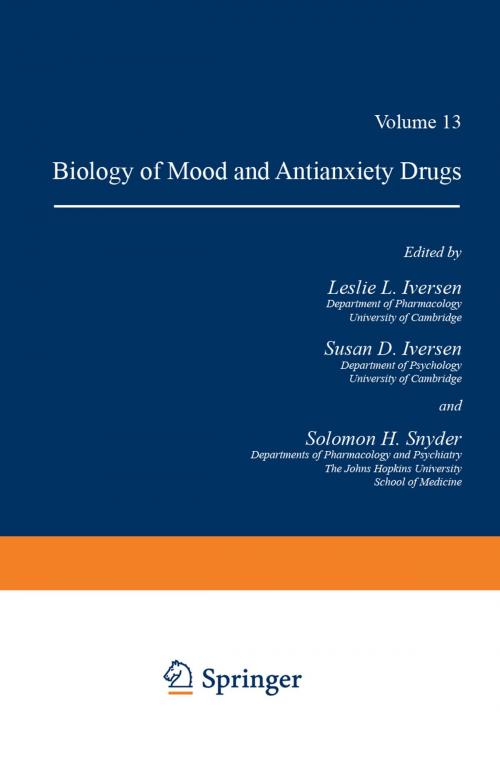 Cover of the book Handbook of Psychopharmacology by , Springer US