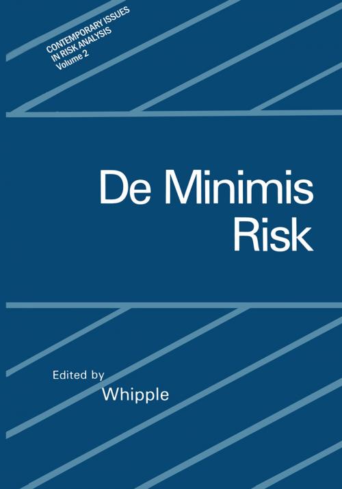 Cover of the book De Minimis Risk by , Springer US