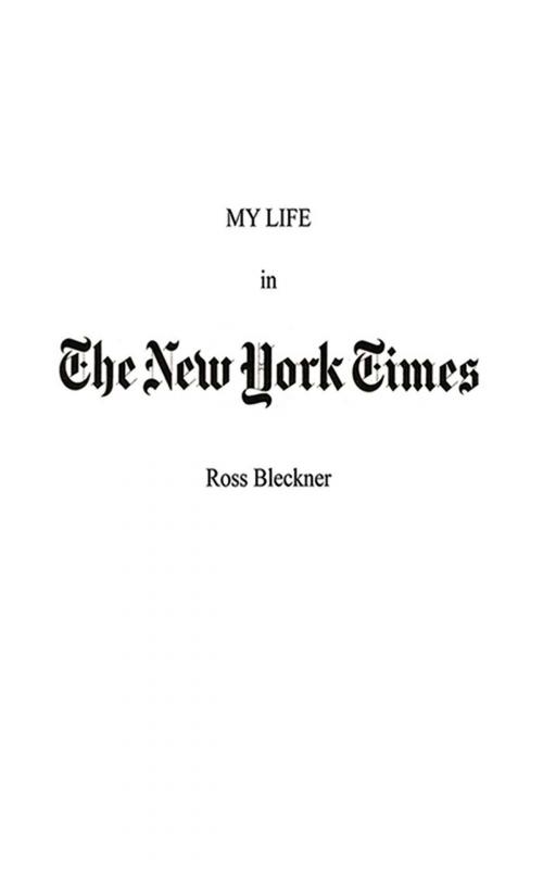 Cover of the book My Life in The New York Times by Ross Bleckner, Allworth