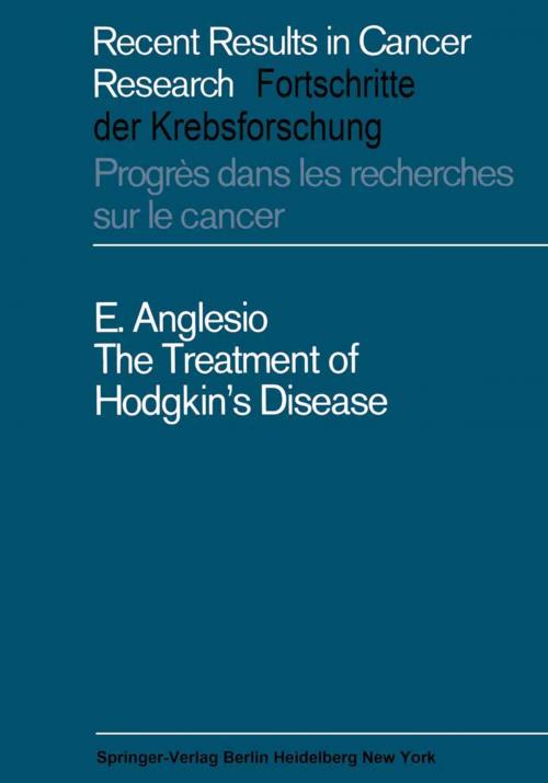 Cover of the book The Treatment of Hodgkin’s Disease by Enrico Anglesio, Springer Berlin Heidelberg