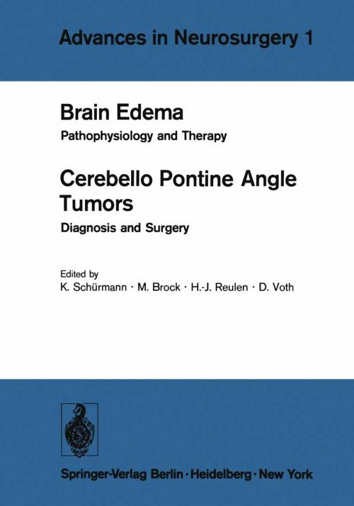 Cover of the book Brain Edema / Cerebello Pontine Angle Tumors by , Springer Berlin Heidelberg