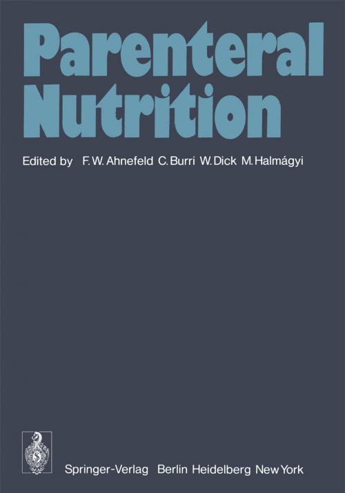 Cover of the book Parenteral Nutrition by , Springer Berlin Heidelberg