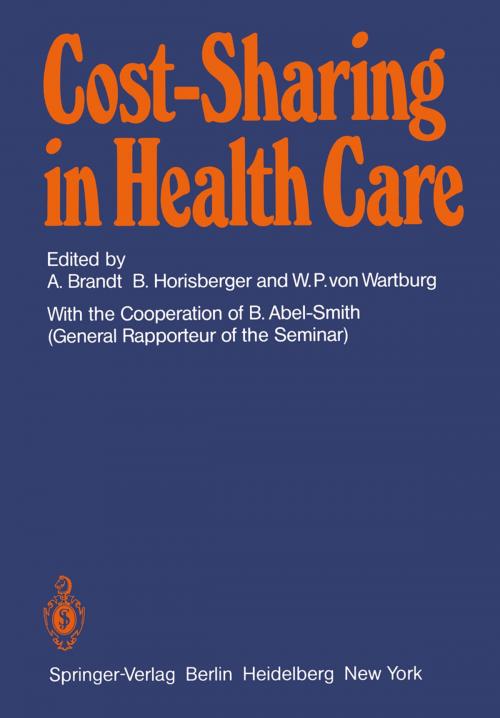 Cover of the book Cost-Sharing in Health Care by B. Abel-Smith, Springer Berlin Heidelberg