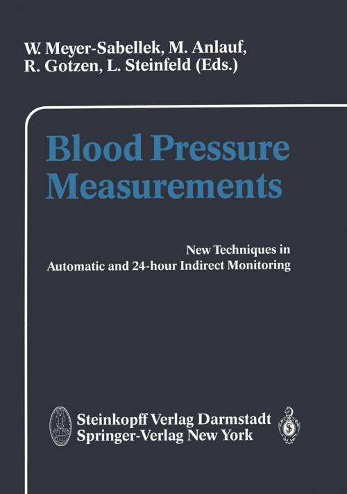 Cover of the book Blood Pressure Measurements by , Steinkopff