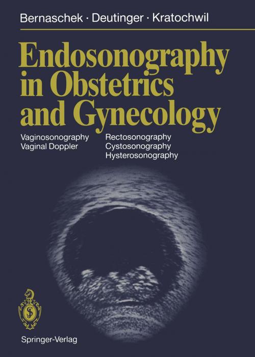 Cover of the book Endosonography in Obstetrics and Gynecology by Gerhard Bernaschek, Josef Deutinger, Alfred Kratochwil, Springer Berlin Heidelberg