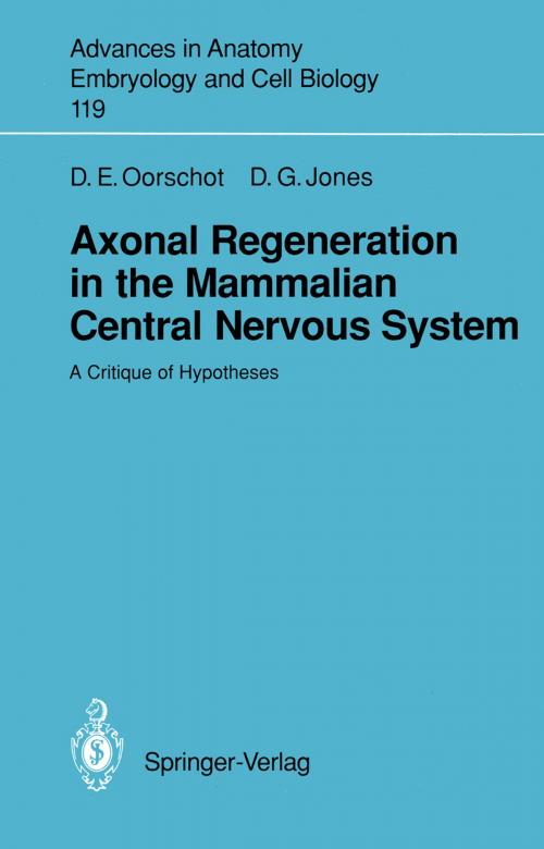 Cover of the book Axonal Regeneration in the Mammalian Central Nervous System by Dorothy E. Oorschot, David G. Jones, Springer Berlin Heidelberg