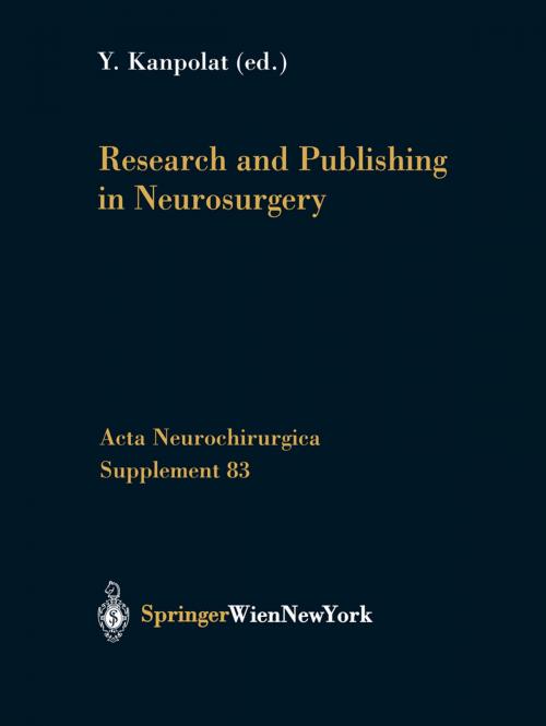 Cover of the book Research and Publishing in Neurosurgery by , Springer Vienna