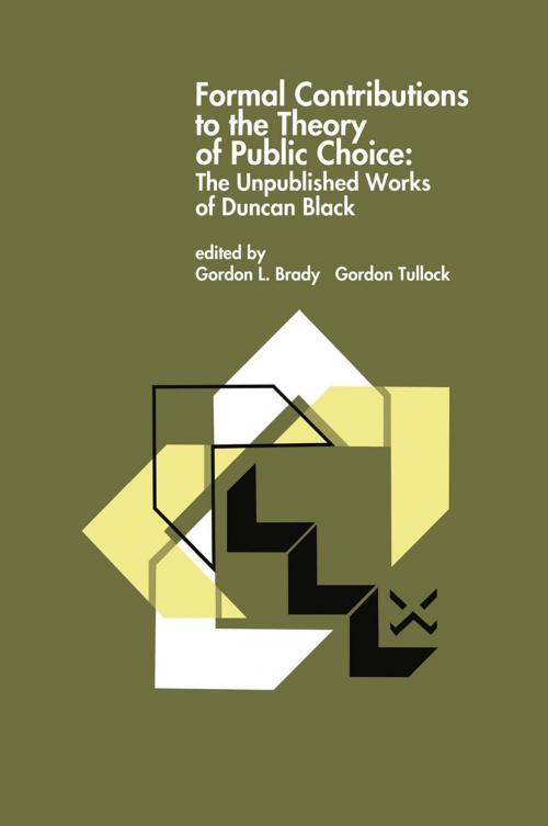 Cover of the book Formal Contributions to the Theory of Public Choice by , Springer Netherlands