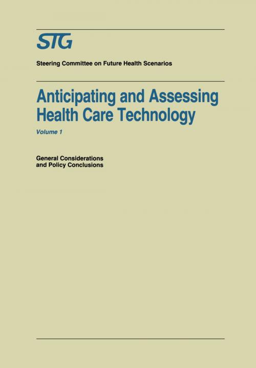 Cover of the book Anticipating and Assessing Health Care Technology by H. David Banta, Springer Netherlands