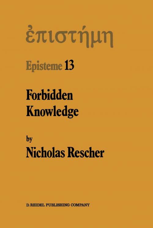 Cover of the book Forbidden Knowledge by N. Rescher, Springer Netherlands