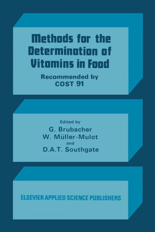 Cover of the book Methods for the Determination of Vitamins in Food by , Springer Netherlands