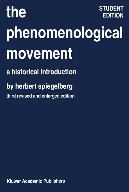 Cover of the book The Phenomenological Movement by , Springer Netherlands
