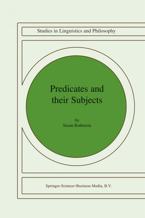 Cover of the book Predicates and Their Subjects by Susan Rothstein, Springer Netherlands