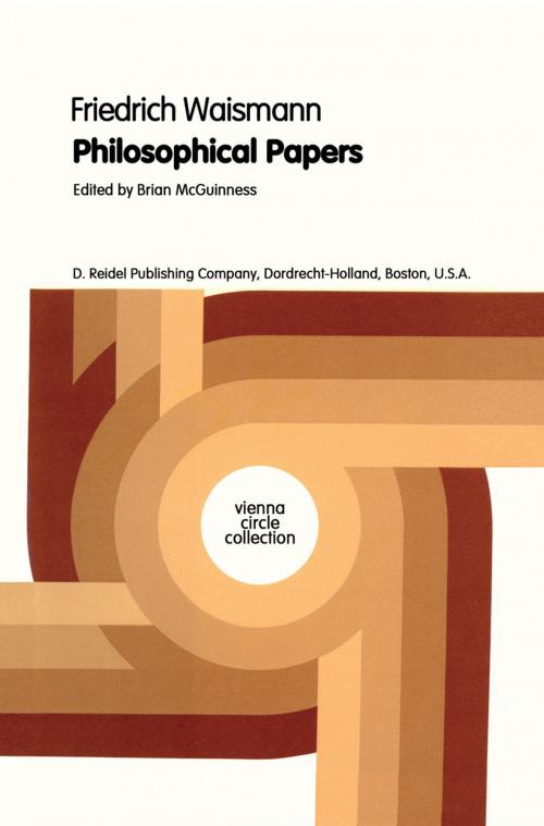 Cover of the book Philosophical Papers by Friedrich Waismann, Springer Netherlands