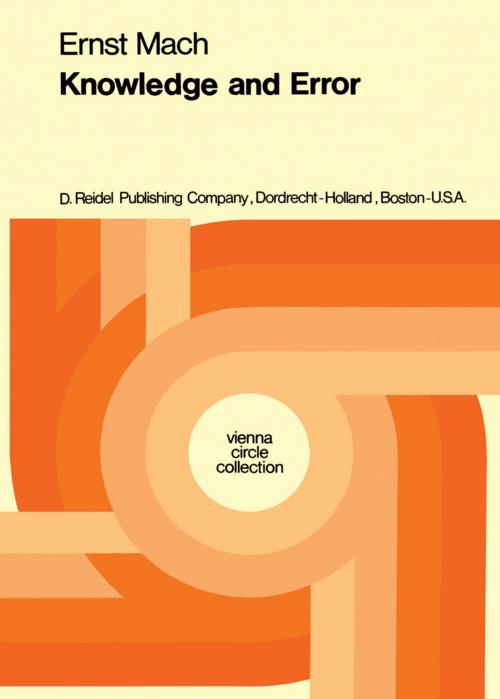 Cover of the book Knowledge and Error by Ernst Mach, Springer Netherlands