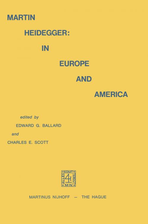 Cover of the book Martin Heidegger: In Europe and America by , Springer Netherlands