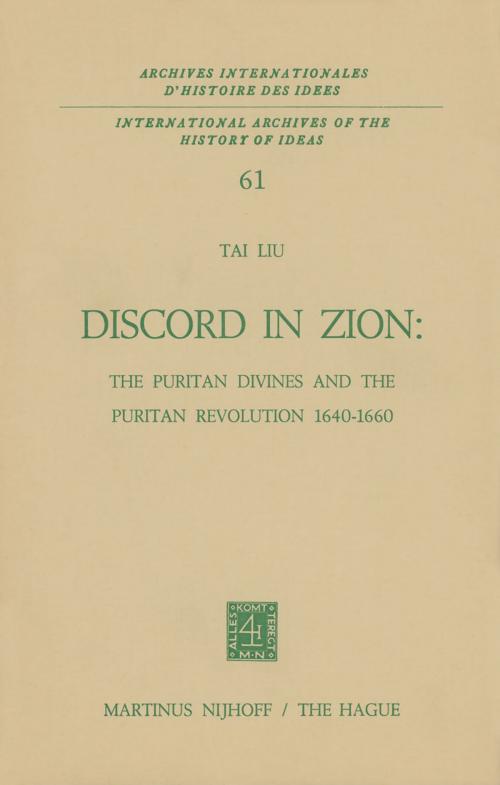 Cover of the book Discord in Zion by Tai Liu, Springer Netherlands