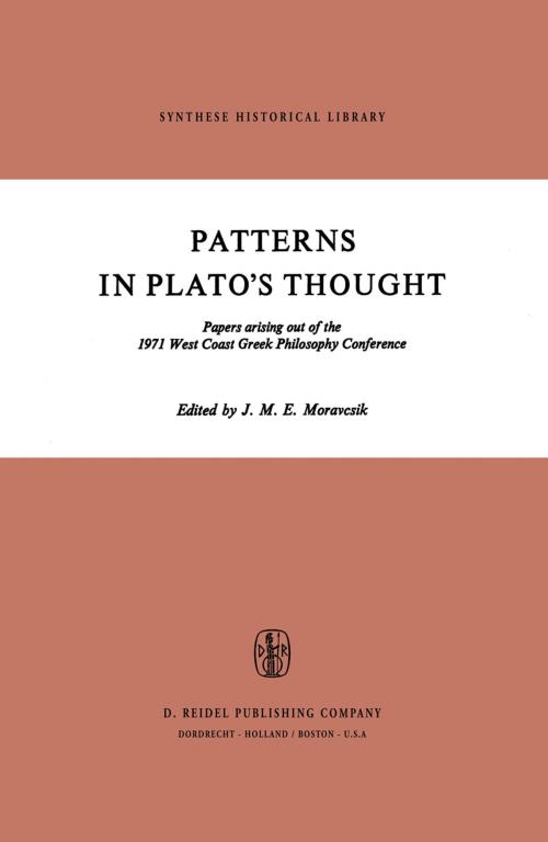 Cover of the book Patterns in Plato’s Thought by , Springer Netherlands