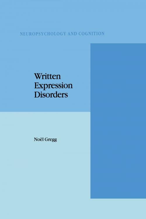 Cover of the book Written Expression Disorders by N. Gregg, Springer Netherlands