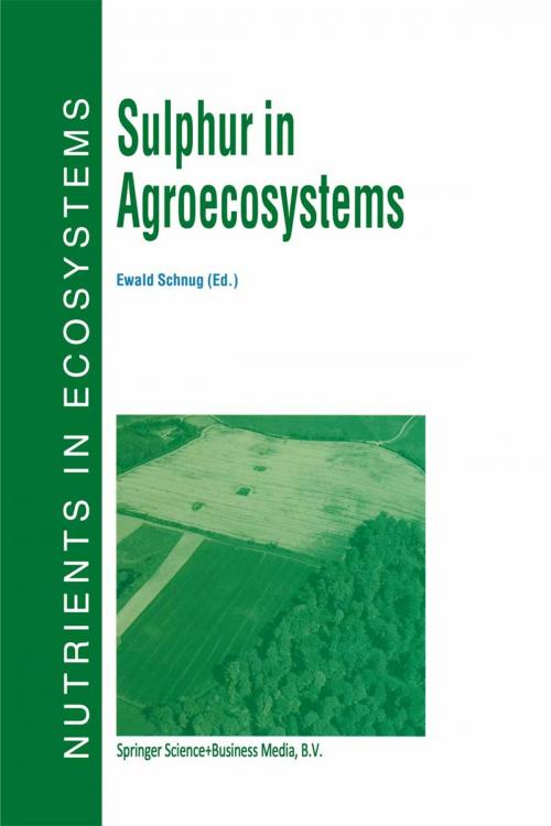 Cover of the book Sulphur in Agroecosystems by , Springer Netherlands