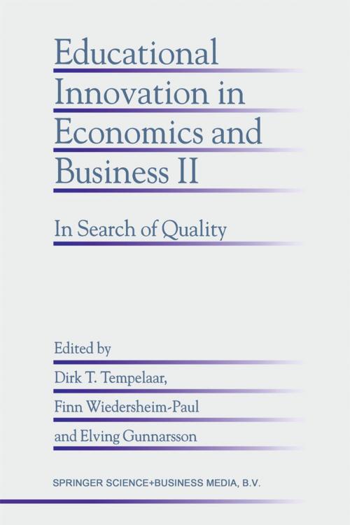 Cover of the book Educational Innovation in Economics and Business II by , Springer Netherlands