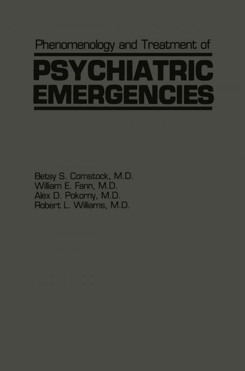 Cover of the book Phenomenology and Treatment of Psychiatric Emergencies by , Springer Netherlands