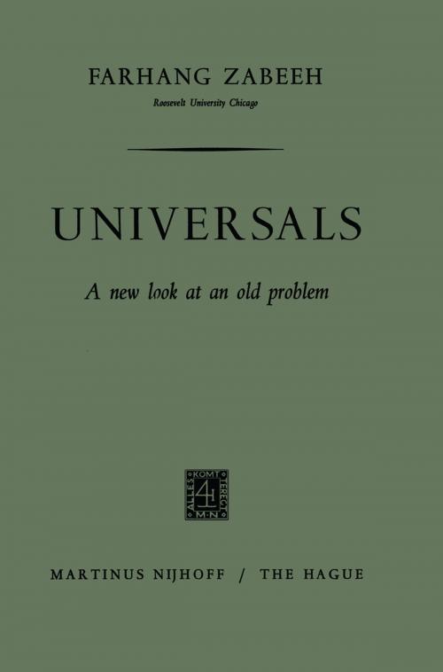 Cover of the book Universals by Farhang Zabeeh, Springer Netherlands