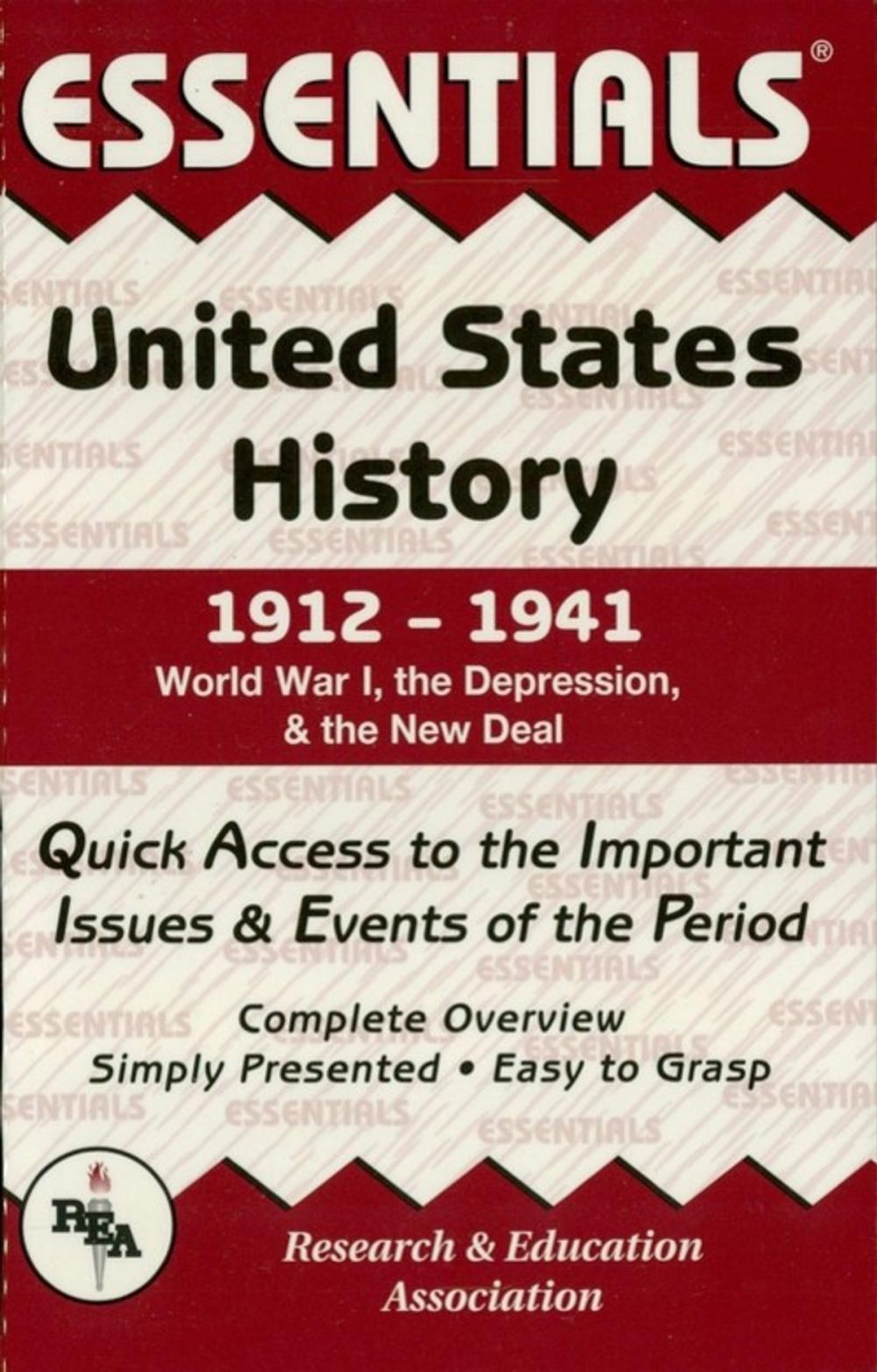 Big bigCover of United States History: 1912 to 1941 Essentials