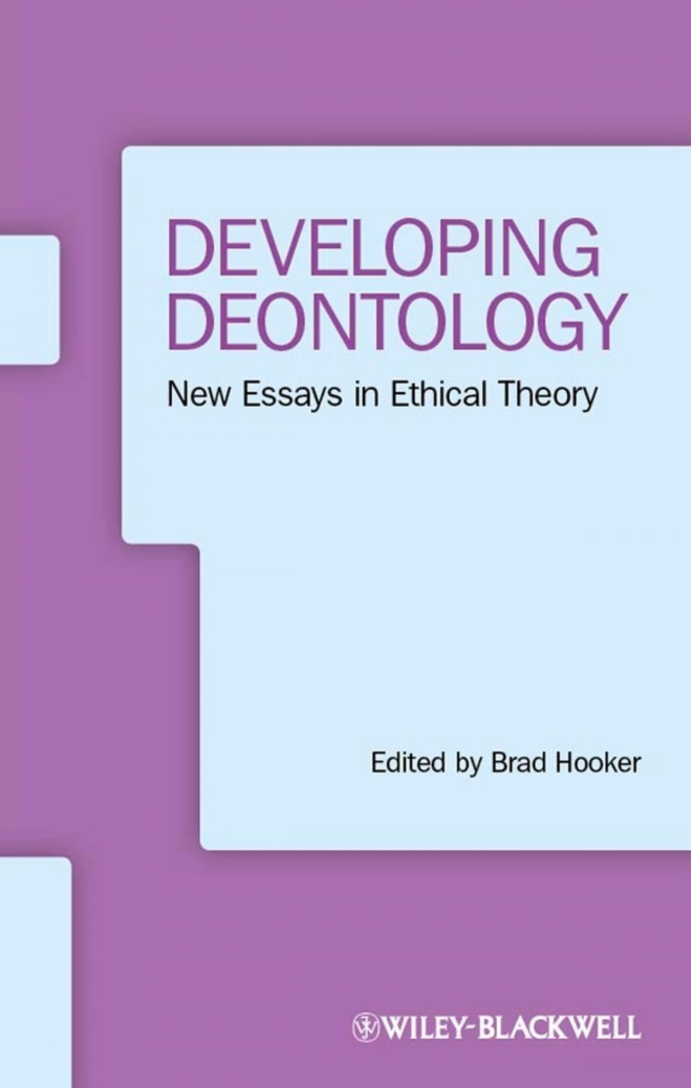 Big bigCover of Developing Deontology