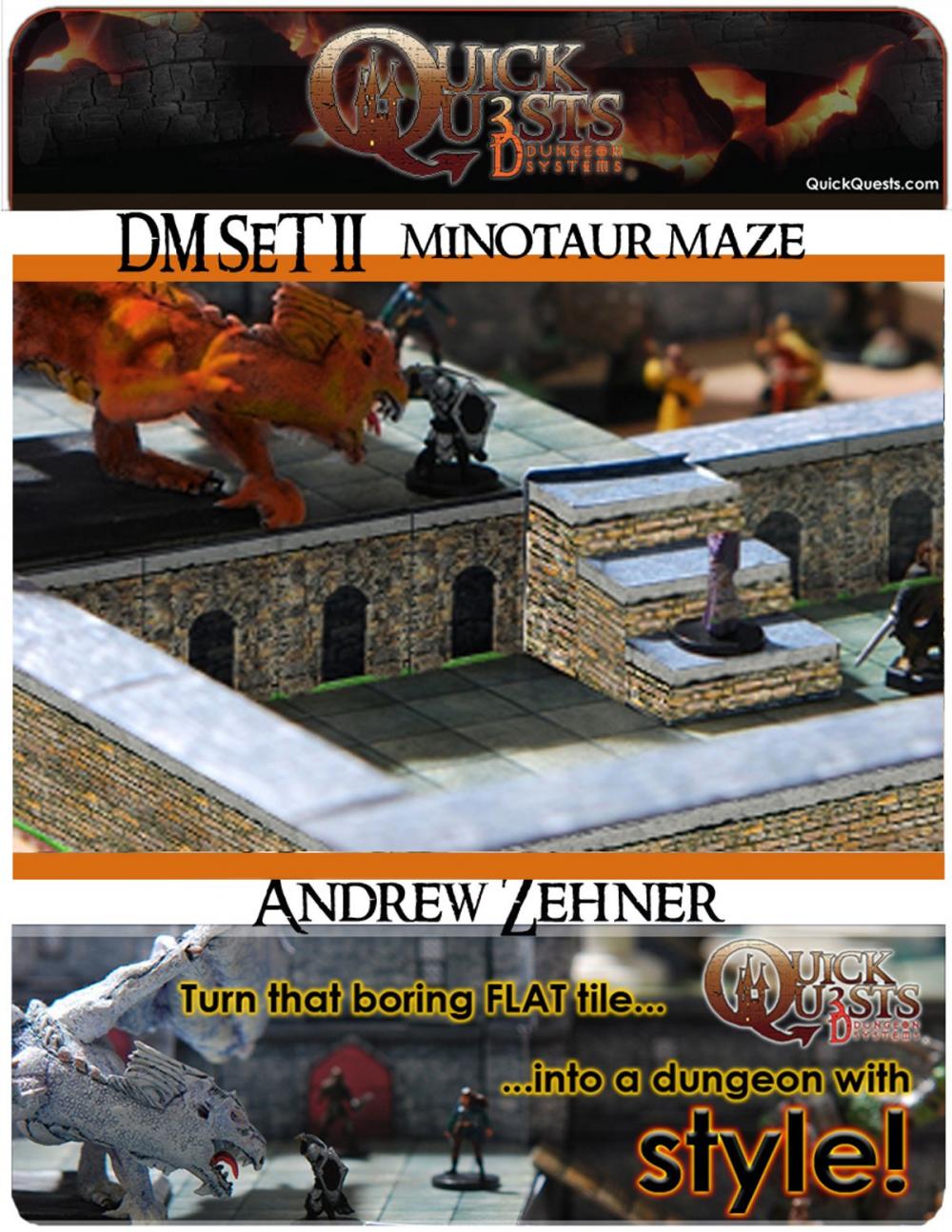 Big bigCover of Printable 3D dungeon Tiles Minotaur Maze set for Dungeons and Dragons, D&D, Gurps, Warhammer or other RPG