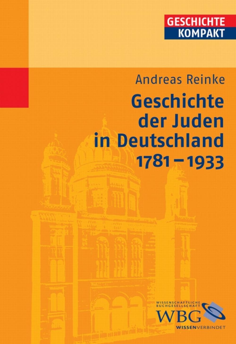 Big bigCover of Geschichte der Juden in Deutschland 1781-1933