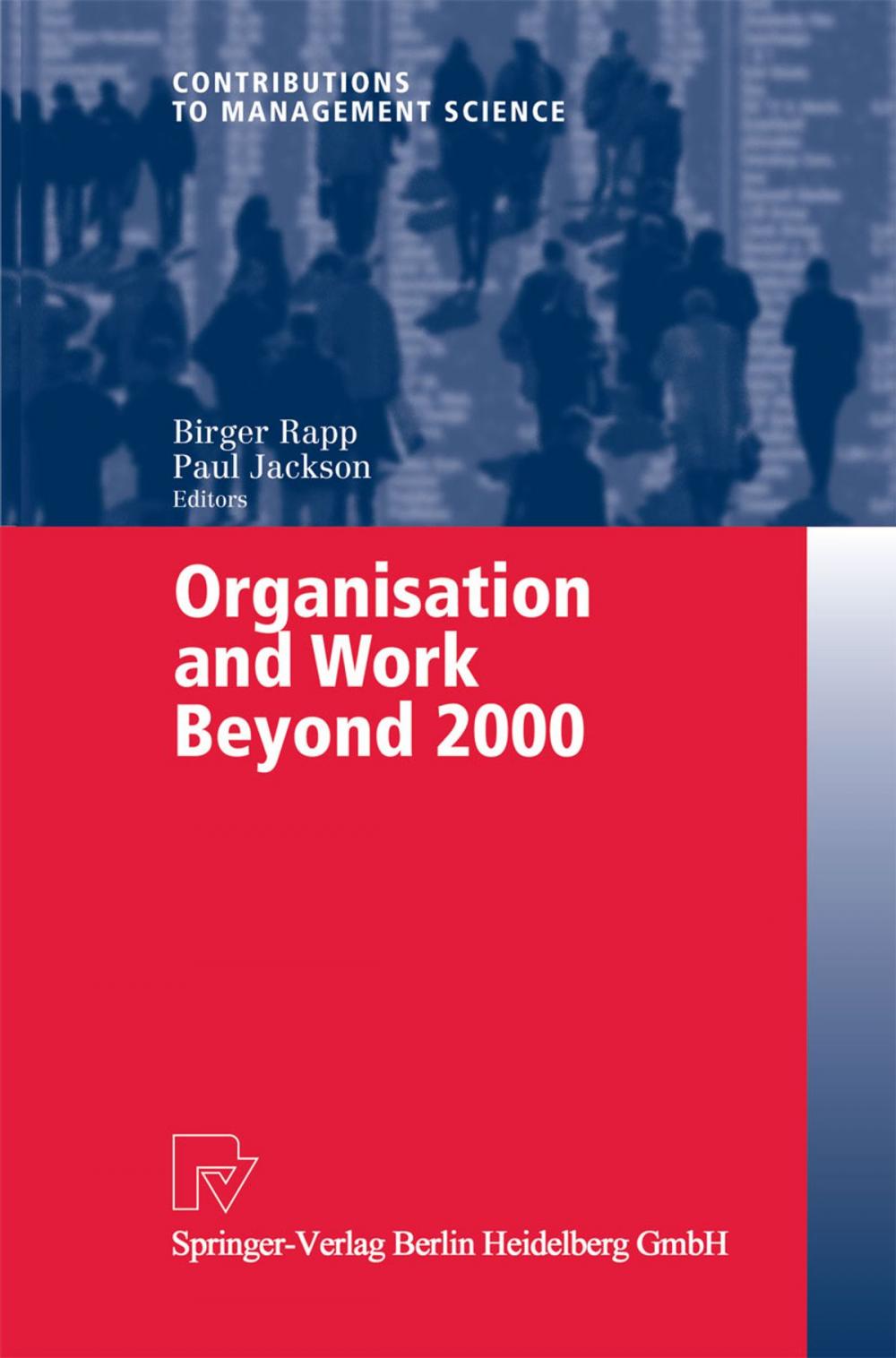 Big bigCover of Organisation and Work Beyond 2000