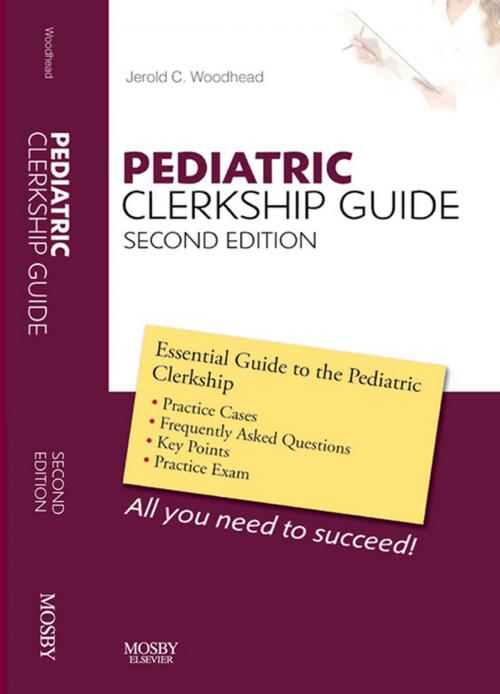 Cover of the book Pediatric Clerkship Guide E-Book by Jerold C. Woodhead, MD, Elsevier Health Sciences