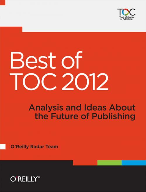 Cover of the book Best of TOC 2012 by O'Reilly Radar Team, O'Reilly Media