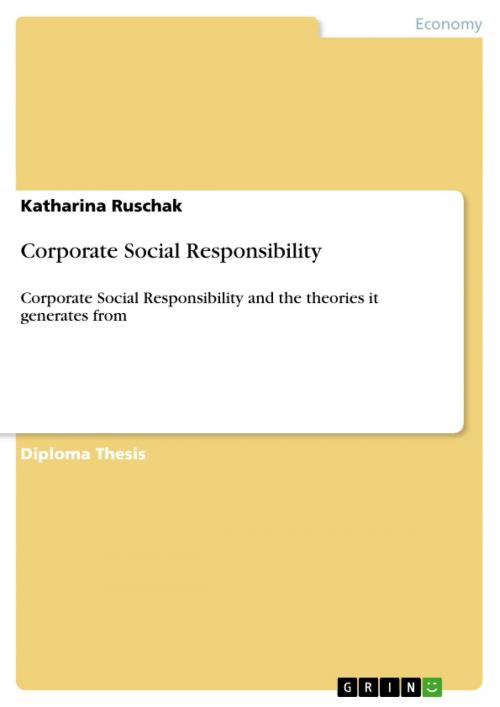 Cover of the book Corporate Social Responsibility by Katharina Ruschak, GRIN Verlag