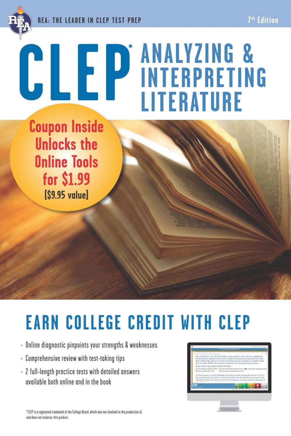 Big bigCover of CLEP Analyzing & Interpreting Literature Book + Online