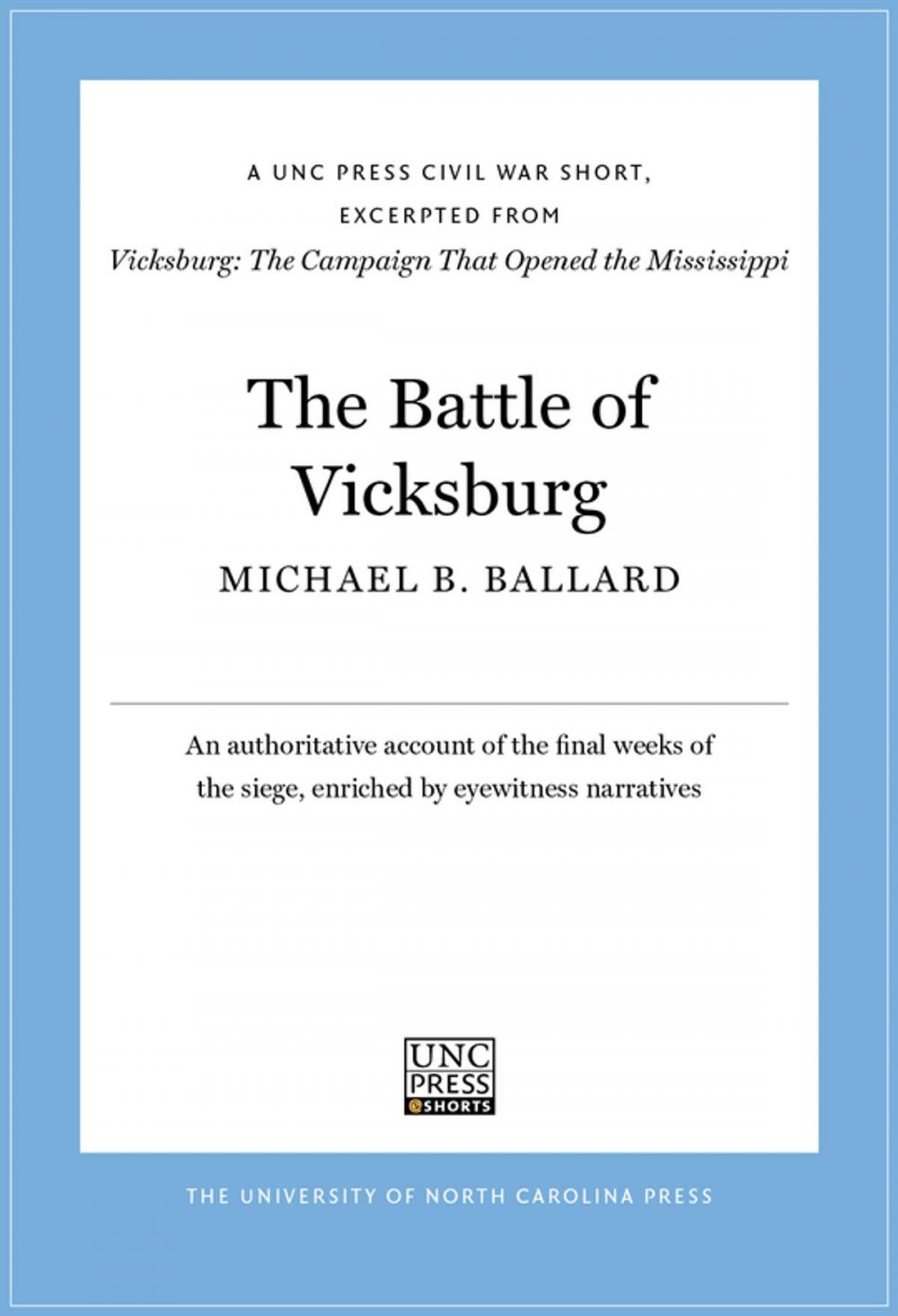 Big bigCover of The Battle of Vicksburg