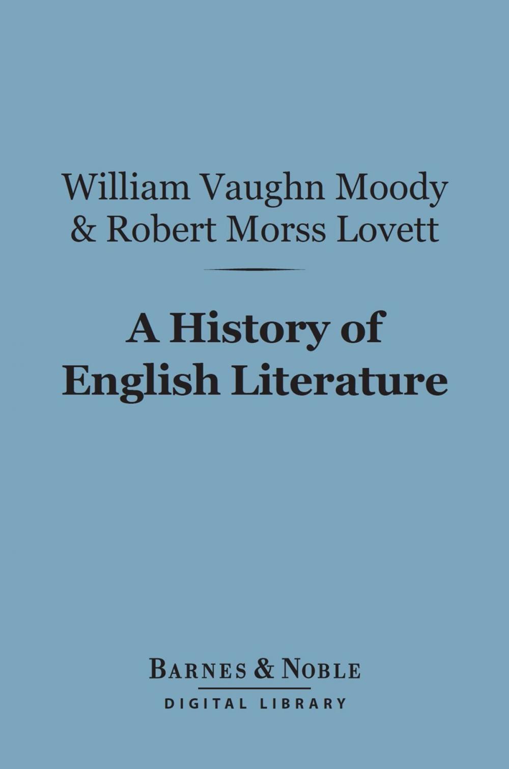 Big bigCover of A History of English Literature (Barnes & Noble Digital Library)