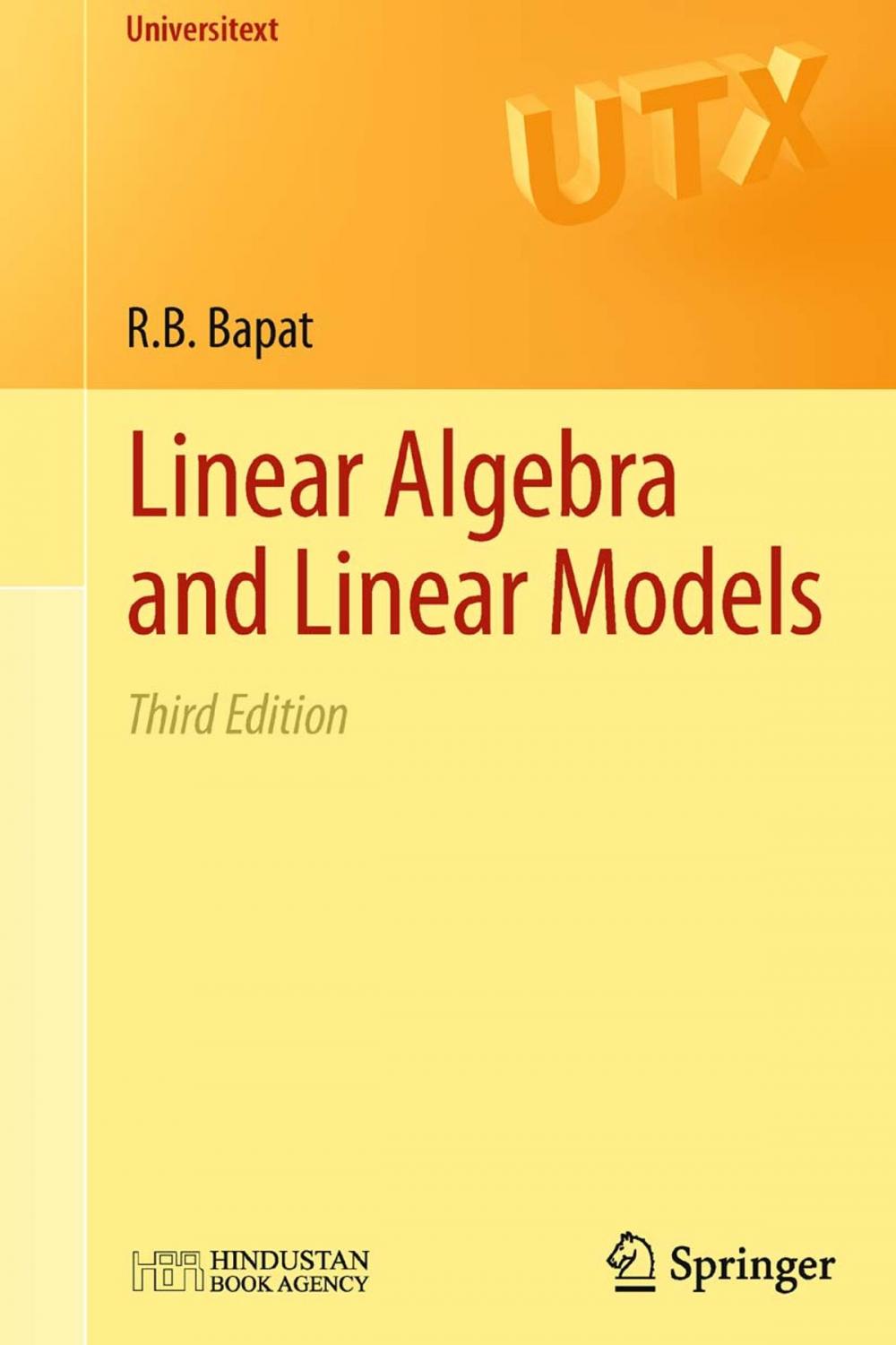 Big bigCover of Linear Algebra and Linear Models