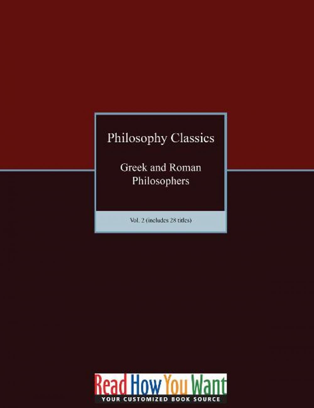 Big bigCover of Philosophy Classics: Greek and Roman Philosophers vol. 2 (includes 28 titles)