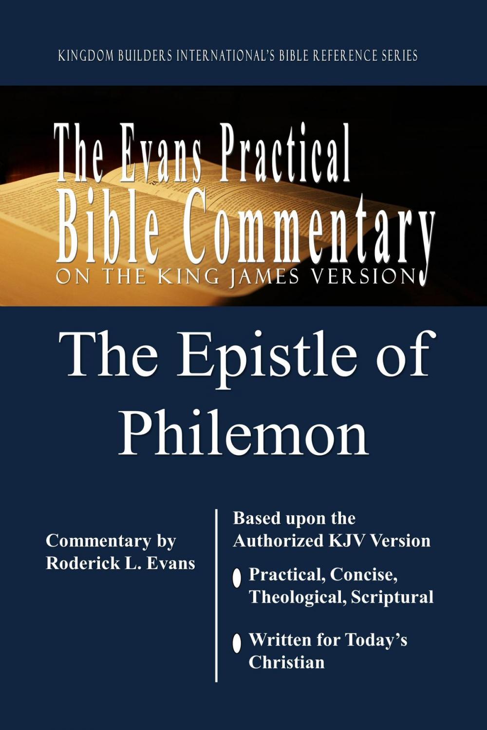 Big bigCover of The Epistle of Philemon: The Evans Practical Bible Commentary